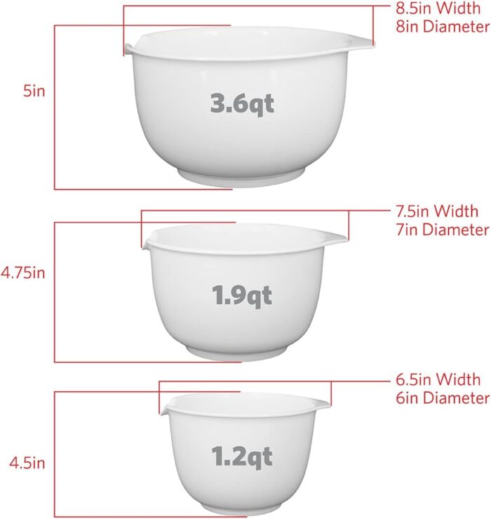 GLAD Mixing Bowls with Pour Spout 2