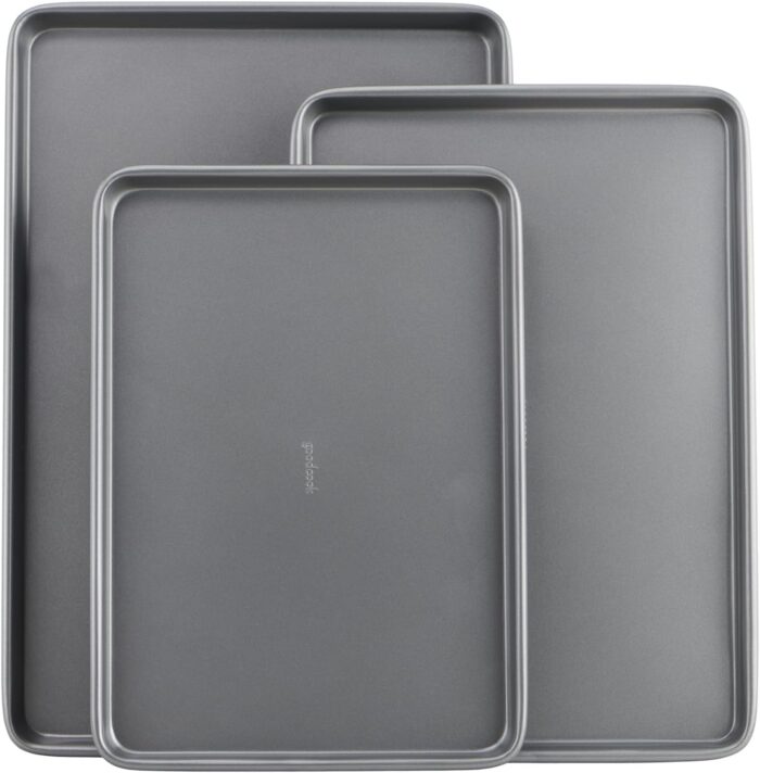 Goodcook Nonstick Steel 3 Piece Cookie Sheet Set