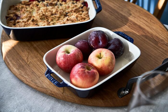 STAUB Ceramics Rectangular Baking Dish Set Dark Blue 2 count pack of 1 1