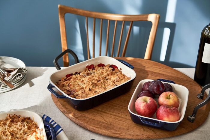 STAUB Ceramics Rectangular Baking Dish Set Dark Blue 2 count pack of 1 2