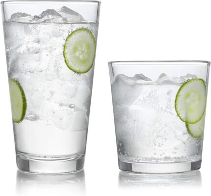 Libbey Preston Tumbler and Rocks Glasses Set